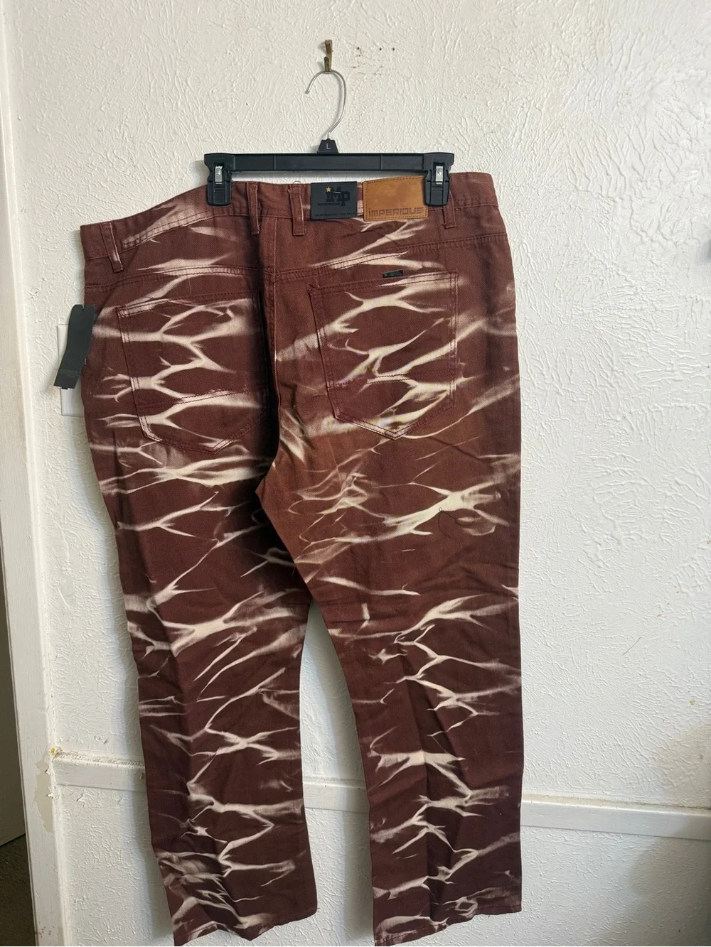 NWT Imperious Red and White Tie Dye Jeans